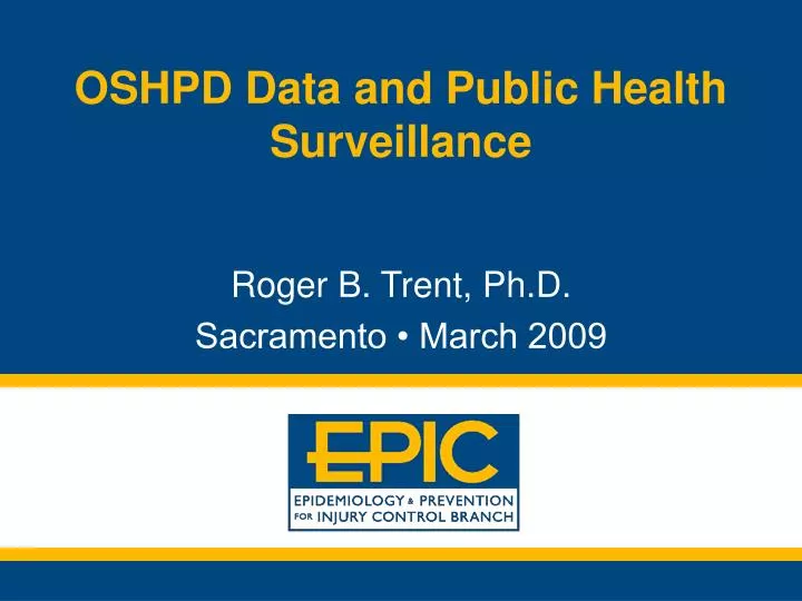 oshpd data and public health surveillance
