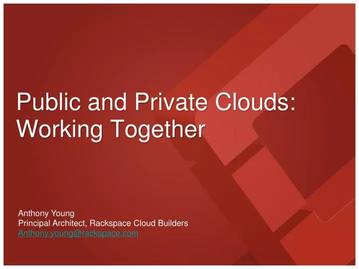 public and private clouds working together