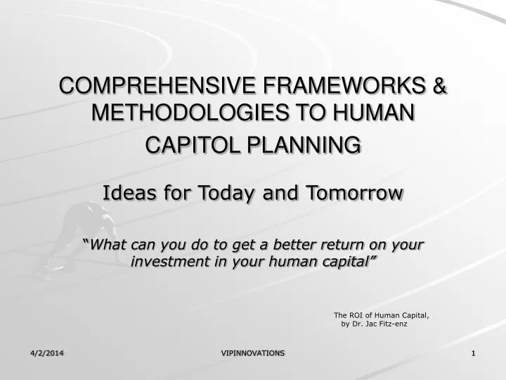 comprehensive frameworks methodologies to human capitol planning