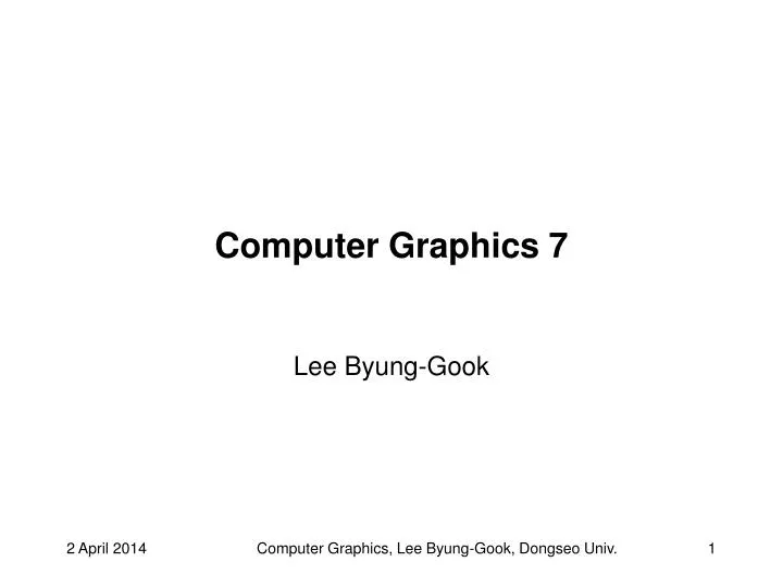 computer graphics 7