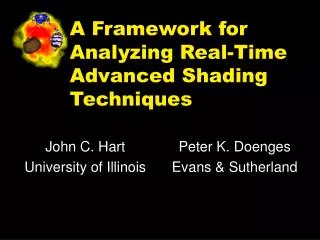 A Framework for Analyzing Real-Time Advanced Shading Techniques