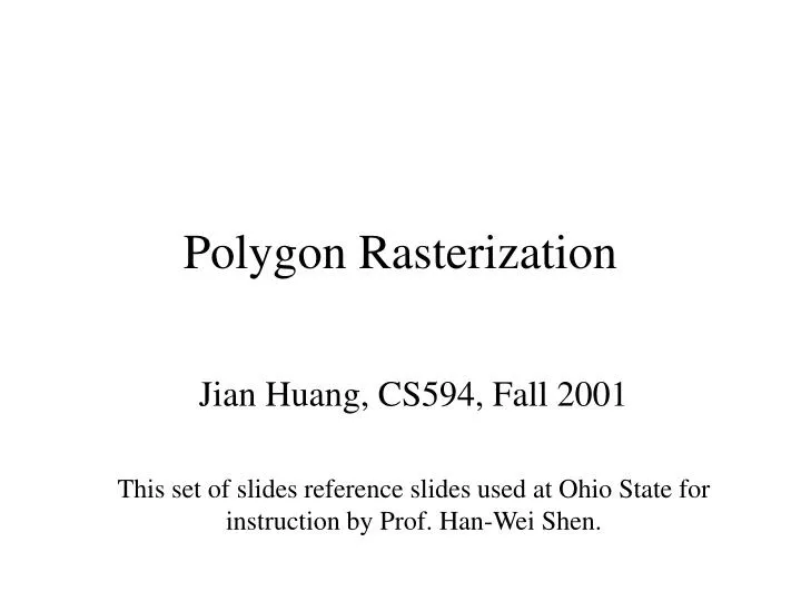 polygon rasterization
