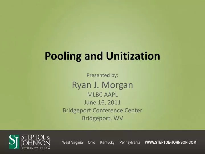 pooling and unitization