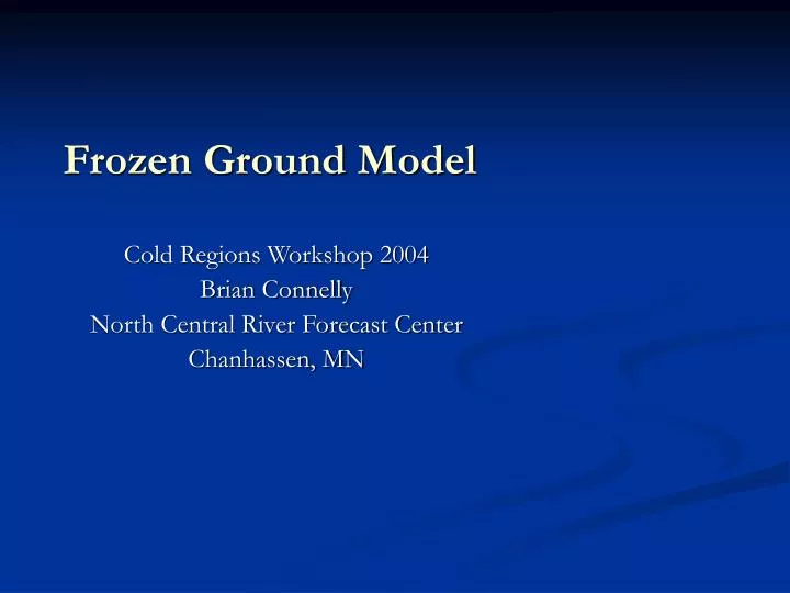 frozen ground model