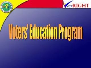 Voters' Education Program