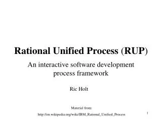 Rational Unified Process ( RUP )