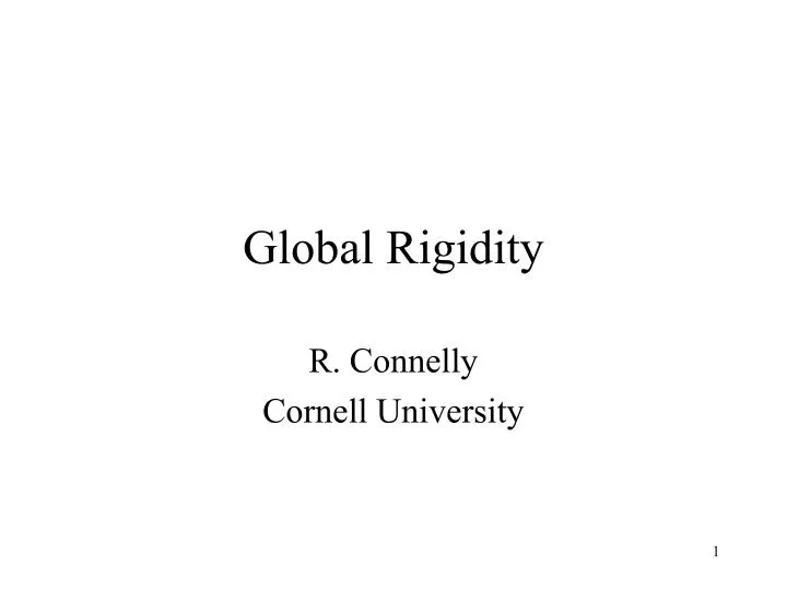 global rigidity