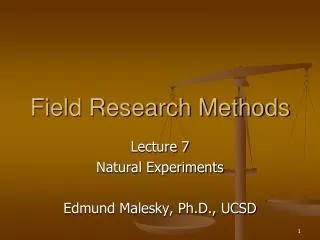 Field Research Methods