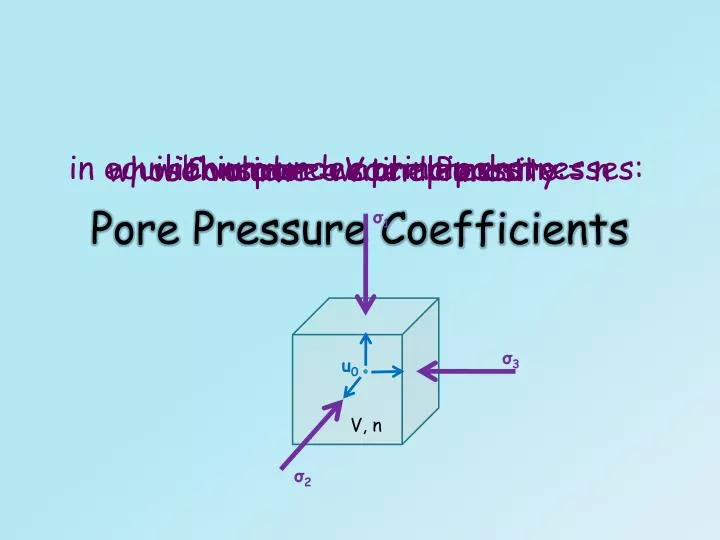 pore pressure coefficients