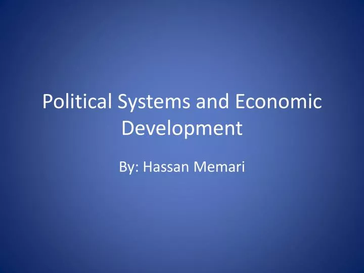 political systems and economic development