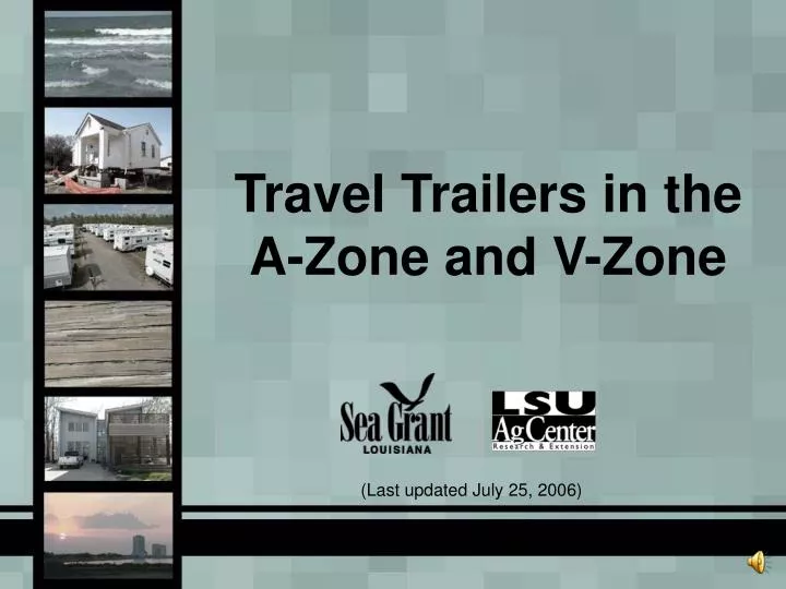travel trailers in the a zone and v zone