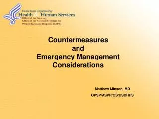 Countermeasures and Emergency Management Considerations