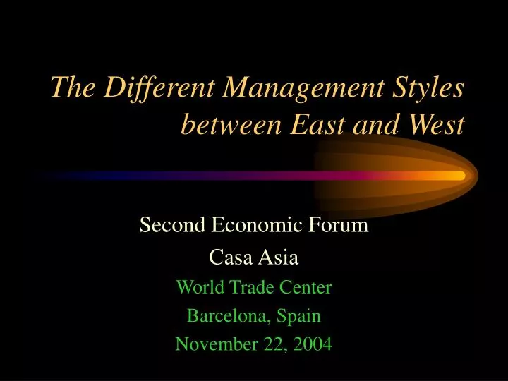 the different management styles between east and west