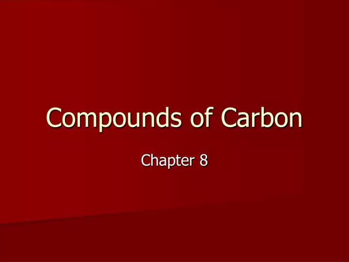 compounds of carbon