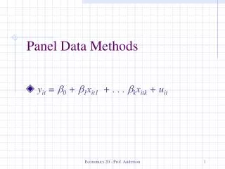 Panel Data Methods