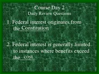 Course Day 2 Daily Review Questions