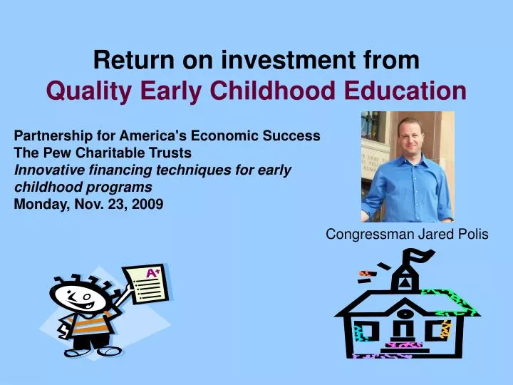 return on investment from quality early childhood education
