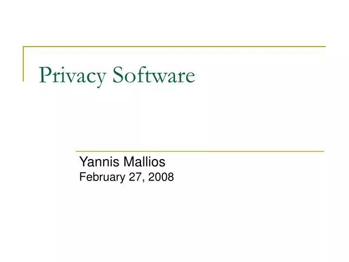 privacy software