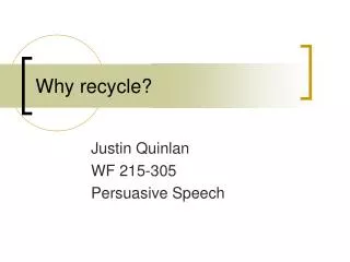 Why recycle?