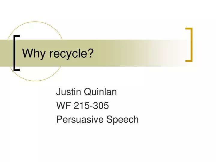 why recycle