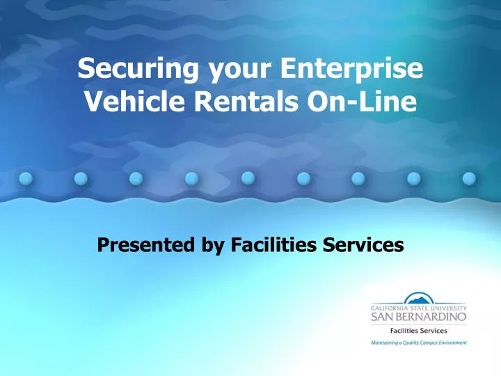 securing your enterprise vehicle rentals on line