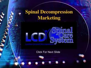 Spinal Decompression Marketing