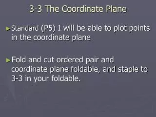 3-3 The Coordinate Plane