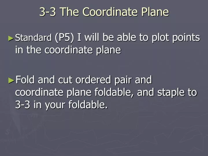3 3 the coordinate plane