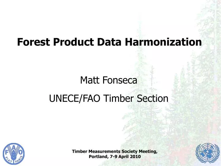 forest product data harmonization