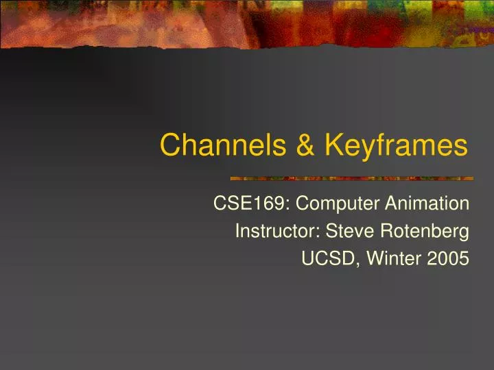 channels keyframes