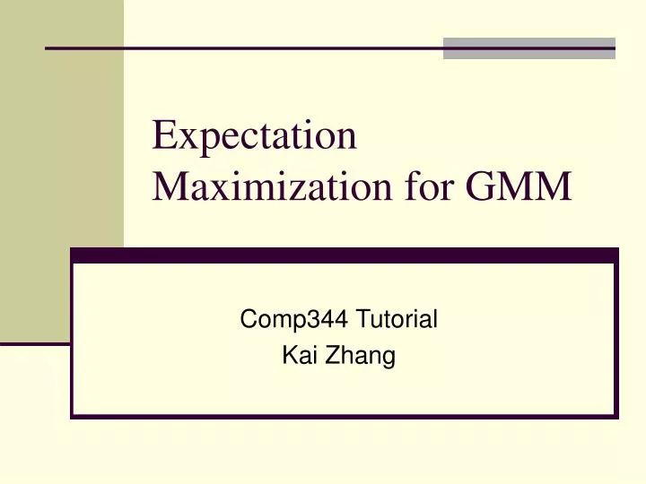 expectation maximization for gmm