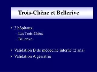 Trois-Chêne et Bellerive