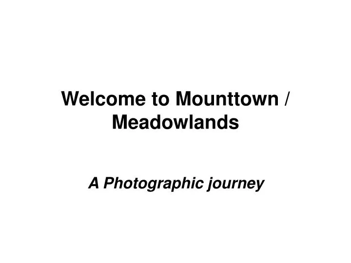 welcome to mounttown meadowlands