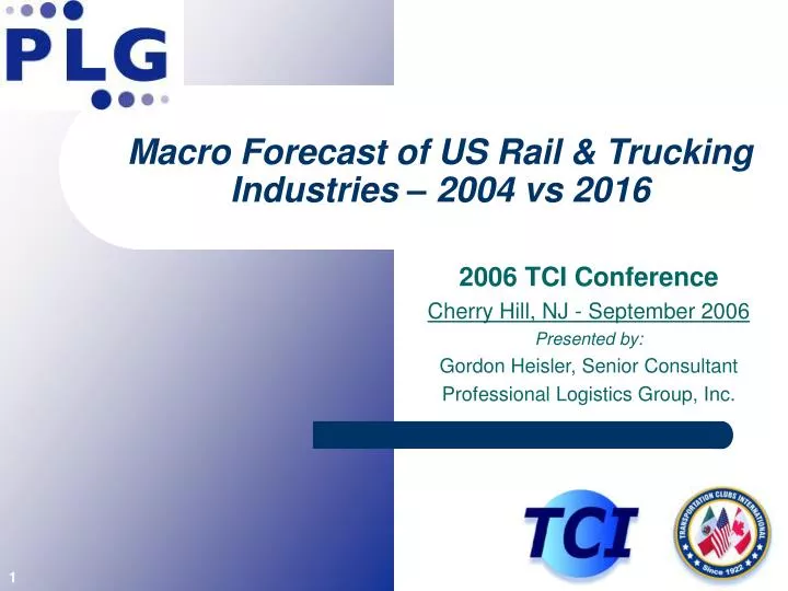 macro forecast of us rail trucking industries 2004 vs 2016