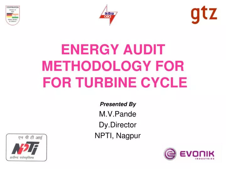 energy audit methodology for for turbine cycle