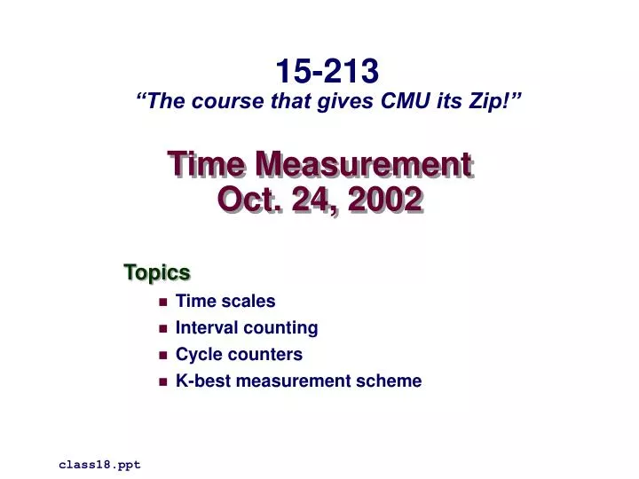 time measurement oct 24 2002