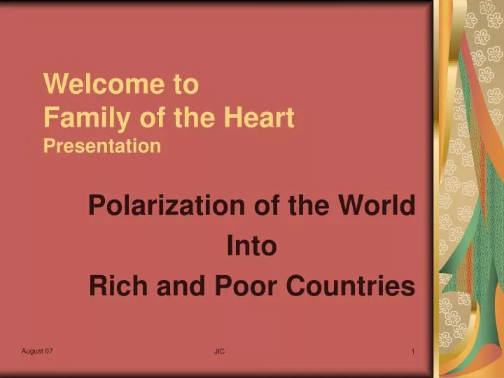 welcome to family of the heart presentation