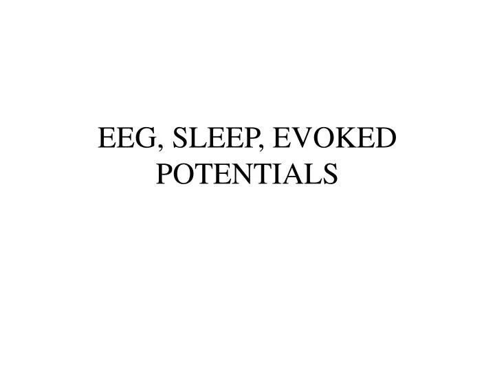 eeg sleep evoked potentials