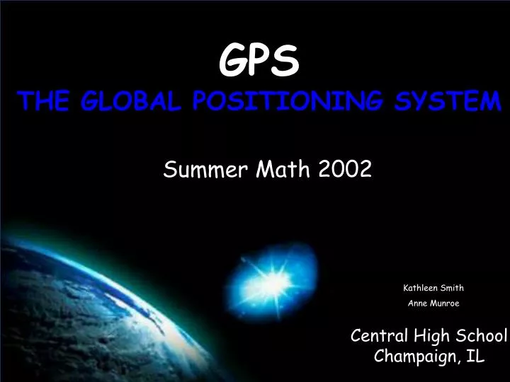 gps the global positioning system