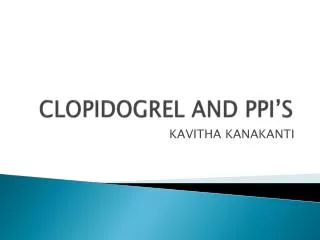 clopidogrel and ppi s
