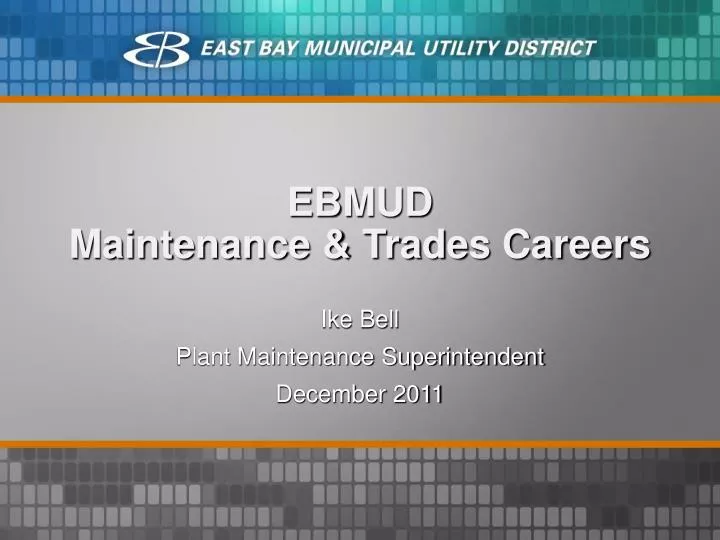 ebmud maintenance trades careers
