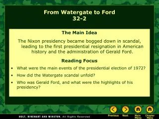 From Watergate to Ford 32-2
