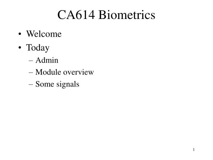 ca614 biometrics