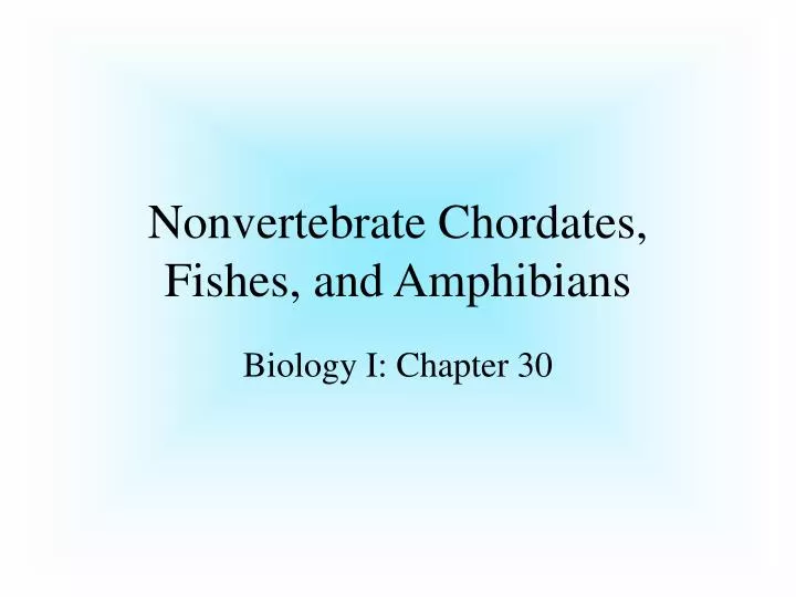 biology i chapter 30