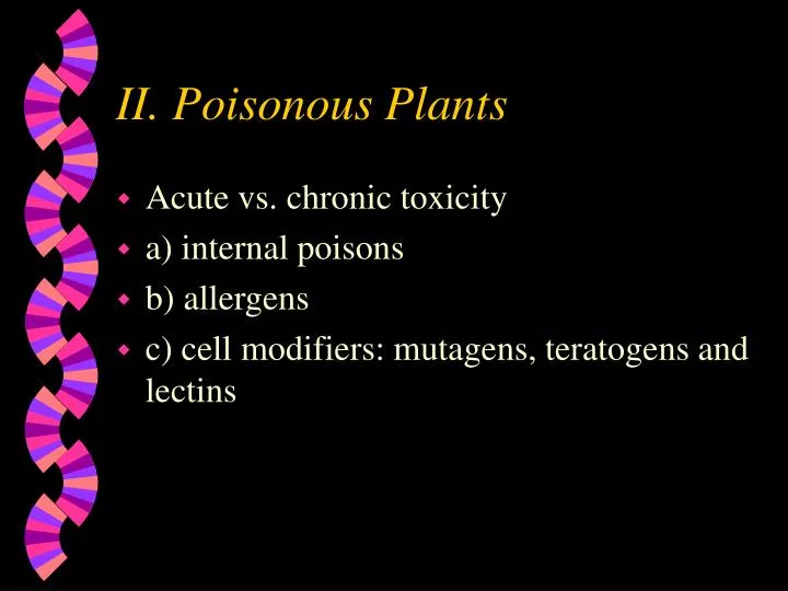 ii poisonous plants