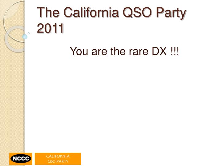 the california qso party 2011