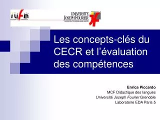 Les concepts-clés du CECR et l’évaluation des compétences