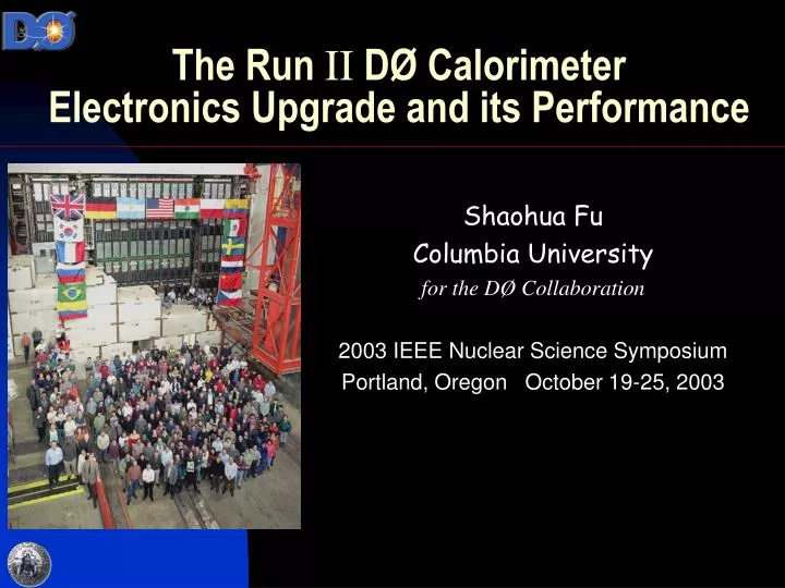 the run ii d calorimeter electronics upgrade and its performance