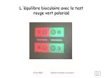 L ’équilibre bioculaire avec le test rouge vert polarisé - slide 1