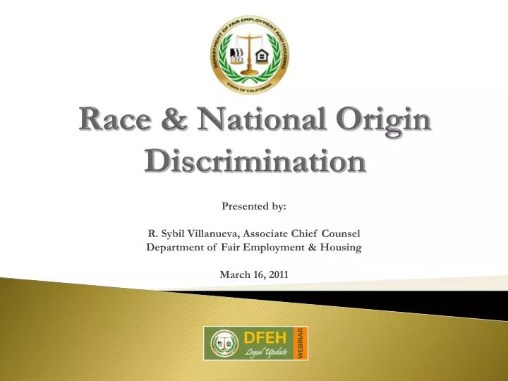 race national origin discrimination